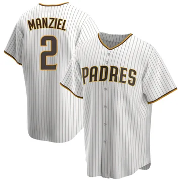 Johnny Manziel Men's San Diego Padres Replica Home Jersey - White/Brown