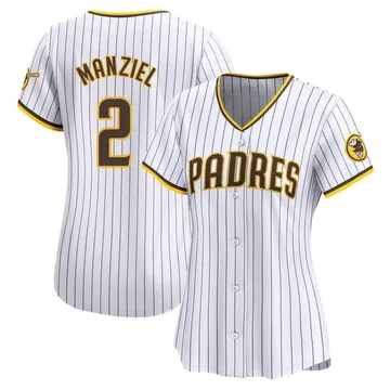 Johnny Manziel Women's San Diego Padres Limited Home Jersey - White