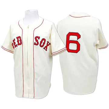 Johnny Pesky Men's Boston Red Sox Authentic Throwback Jersey - Cream