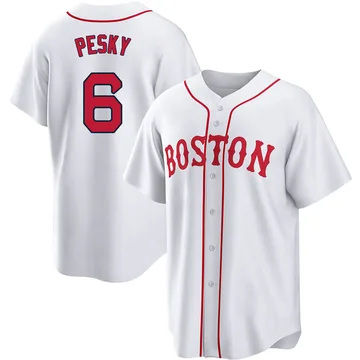 Johnny Pesky Men's Boston Red Sox Replica 2021 Patriots' Day Jersey - White