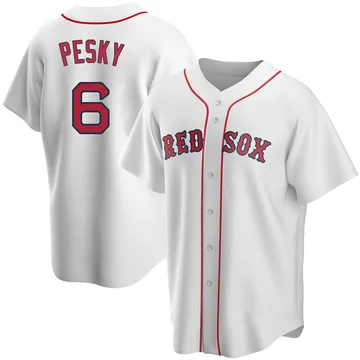 Johnny Pesky Men's Boston Red Sox Replica Home Jersey - White