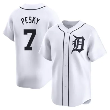 Johnny Pesky Men's Detroit Tigers Limited Home Jersey - White