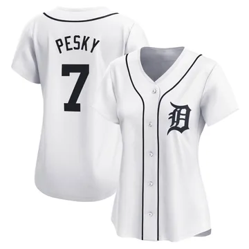 Johnny Pesky Women's Detroit Tigers Limited Home Jersey - White