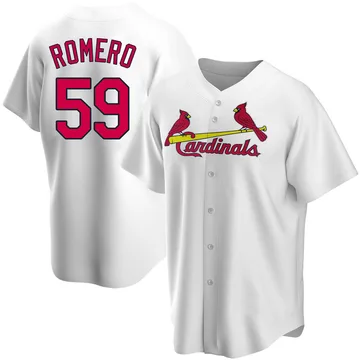 JoJo Romero Men's St. Louis Cardinals Replica Home Jersey - White