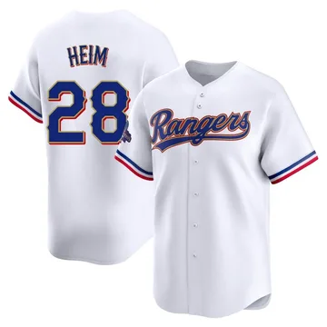 Jonah Heim Youth Texas Rangers Limited White 2024 Collection Jersey - Gold