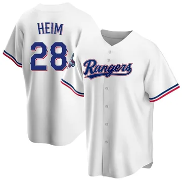 Jonah Heim Youth Texas Rangers Replica Home 2023 World Series Champions Jersey - White