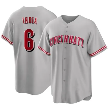 Jonathan India Men's Cincinnati Reds Replica Road Jersey - Gray