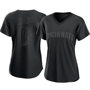 Jonathan India Women's Cincinnati Reds Authentic Pitch Fashion Jersey - Black