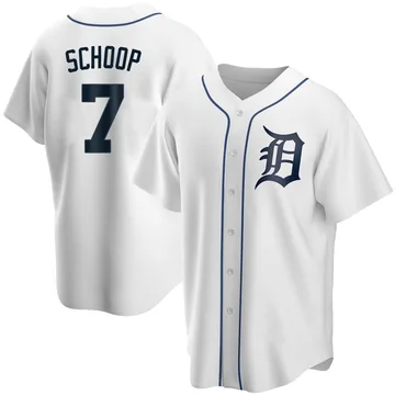 Jonathan Schoop Men's Detroit Tigers Replica Home Jersey - White