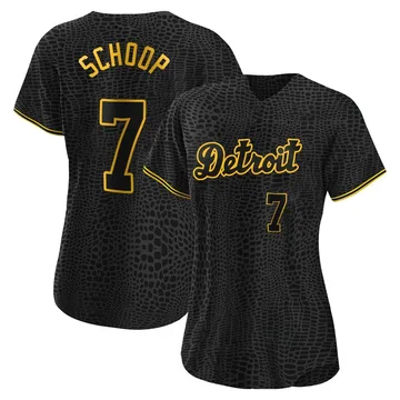 Jonathan Schoop Women's Detroit Tigers Authentic Snake Skin City Jersey - Black