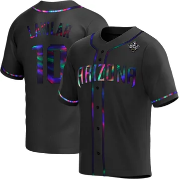 Jordan Lawlar Youth Arizona Diamondbacks Replica Alternate 2023 World Series Jersey - Black Holographic