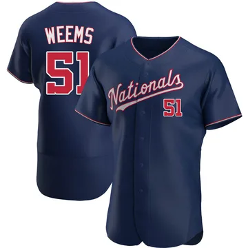 Jordan Weems Men's Washington Nationals Authentic Alternate Jersey - Navy