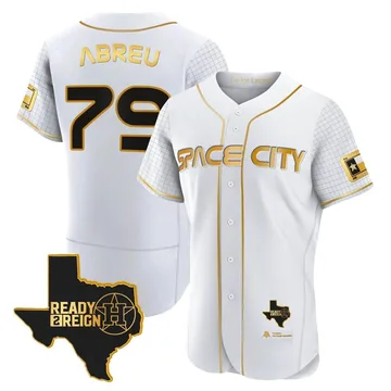 Jose Abreu Men's Houston Astros Authentic 2023 Space City Ready 2 Reign Flex Base Jersey - White/Gold