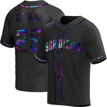 Jose Azocar Men's San Diego Padres Replica Alternate Jersey - Black Holographic