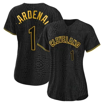 Jose Cardenal Women's Cleveland Guardians Authentic Snake Skin City Jersey - Black