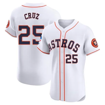 Jose Cruz Jr. Men's Houston Astros Elite Home Patch Jersey - White