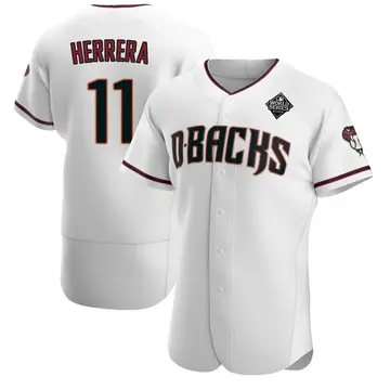 Jose Herrera Men's Arizona Diamondbacks Authentic Crimson Home 2023 World Series Jersey - White