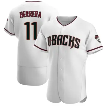 Jose Herrera Men's Arizona Diamondbacks Authentic Home Jersey - White/Crimson