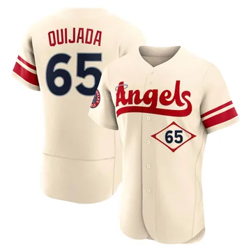 Jose Quijada Men's Los Angeles Angels Authentic 2022 City Connect Jersey - Cream