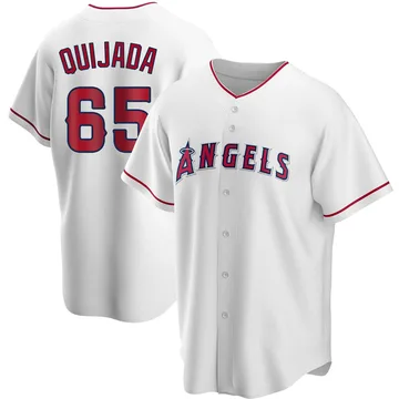 Jose Quijada Men's Los Angeles Angels Replica Home Jersey - White