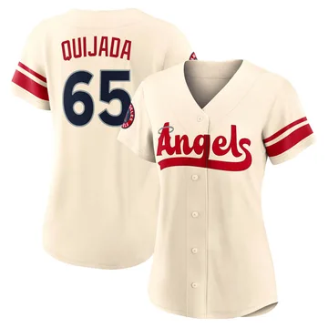 Jose Quijada Women's Los Angeles Angels Authentic 2022 City Connect Jersey - Cream