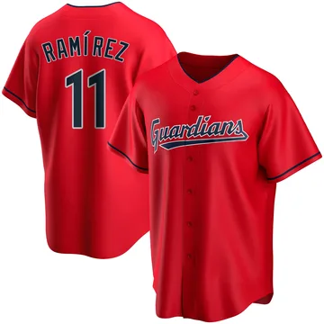 Jose Ramirez Men's Cleveland Guardians Replica Alternate Jersey - Red