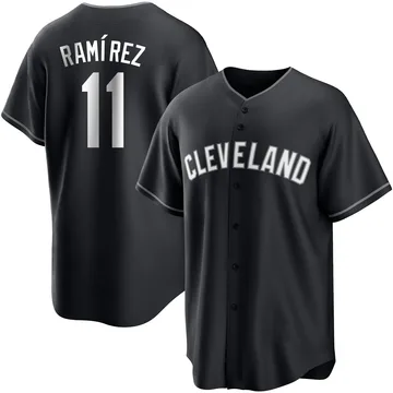 Jose Ramirez Men's Cleveland Guardians Replica Jersey - Black/White