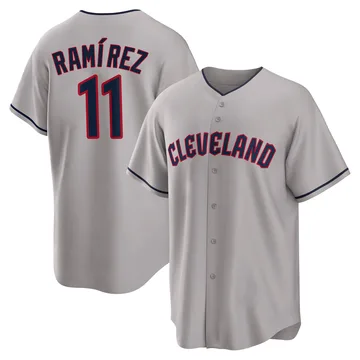 Jose Ramirez Men's Cleveland Guardians Replica Road Jersey - Gray