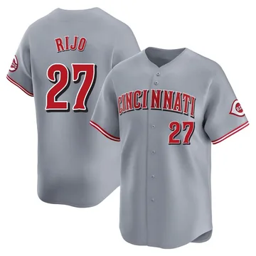 Jose Rijo Men's Cincinnati Reds Limited Away Jersey - Gray