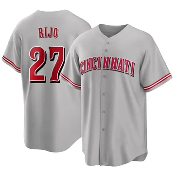 Jose Rijo Men's Cincinnati Reds Replica Road Jersey - Gray