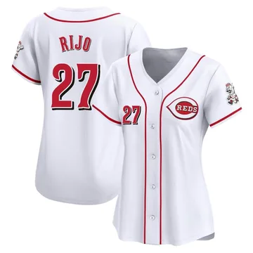 Jose Rijo Women's Cincinnati Reds Limited Home Jersey - White