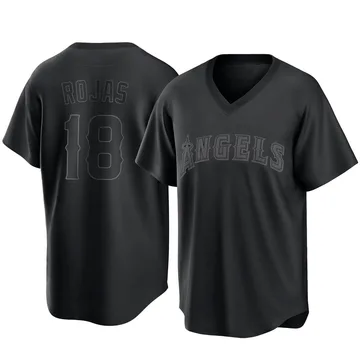 Jose Rojas Men's Los Angeles Angels Replica Pitch Fashion Jersey - Black