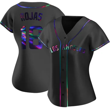 Jose Rojas Women's Los Angeles Angels Replica Alternate Jersey - Black Holographic