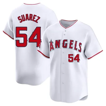 Jose Suarez Men's Los Angeles Angels Limited Home Jersey - White