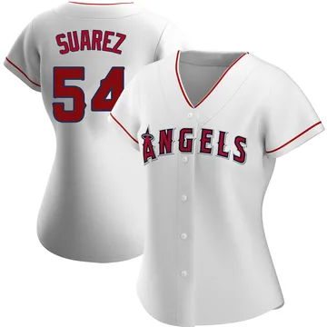 Jose Suarez Women's Los Angeles Angels Authentic Home Jersey - White