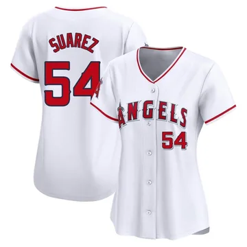 Jose Suarez Women's Los Angeles Angels Limited Home Jersey - White