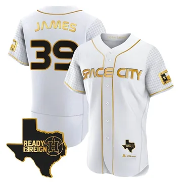 Josh James Men's Houston Astros Authentic 2023 Space City Ready 2 Reign Flex Base Jersey - White/Gold