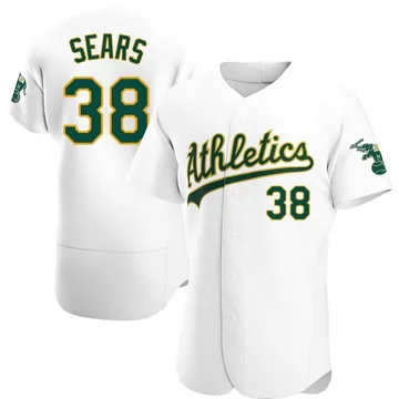 JP Sears Men's Oakland Athletics Authentic Home Jersey - White