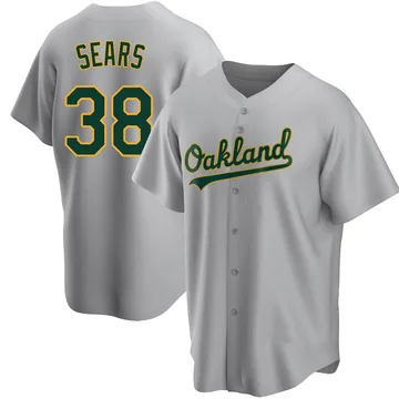 JP Sears Men's Oakland Athletics Replica Road Jersey - Gray