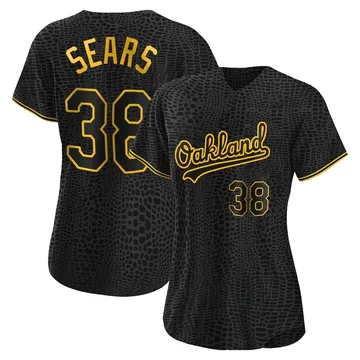 JP Sears Women's Oakland Athletics Authentic Snake Skin City Jersey - Black