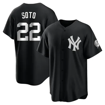 Juan Soto Men's New York Yankees Replica Jersey - Black/White