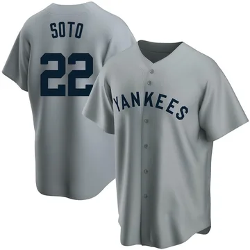 Juan Soto Men's New York Yankees Replica Road Cooperstown Collection Jersey - Gray