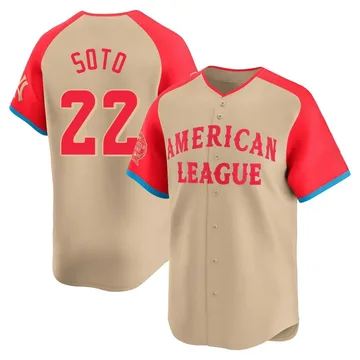 Juan Soto Youth New York Yankees Limited American League 2024 All-Star Game Jersey - Cream