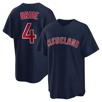 Juan Uribe Men's Cleveland Guardians Replica Alternate Jersey - Navy