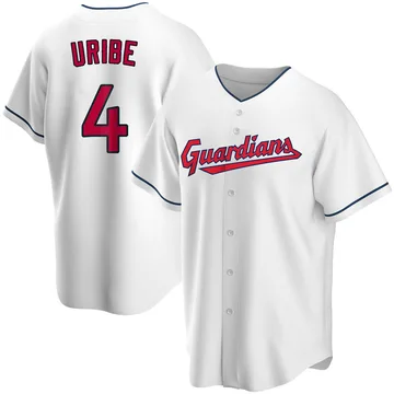 Juan Uribe Men's Cleveland Guardians Replica Home Jersey - White