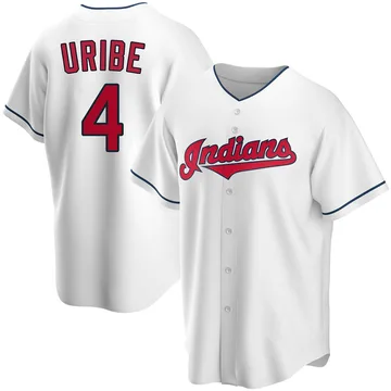 Juan Uribe Men's Cleveland Guardians Replica Home Jersey - White