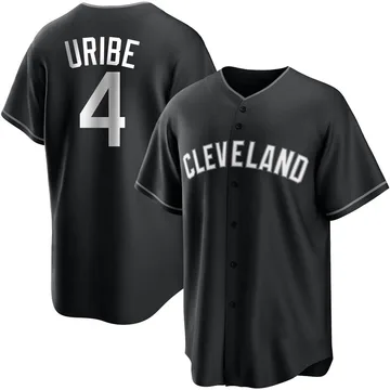 Juan Uribe Men's Cleveland Guardians Replica Jersey - Black/White