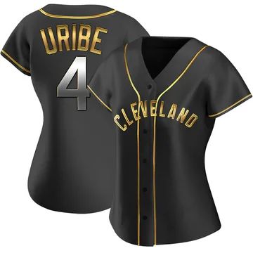 Juan Uribe Women's Cleveland Guardians Replica Alternate Jersey - Black Golden