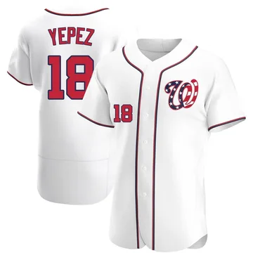 Juan Yepez Men's Washington Nationals Authentic Alternate Jersey - White