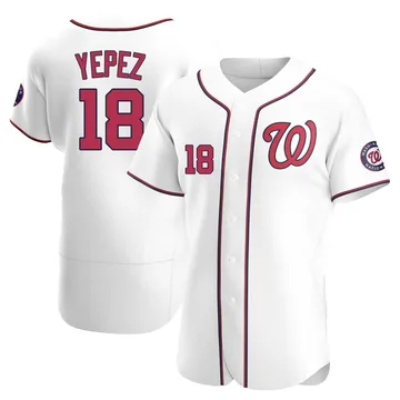 Juan Yepez Men's Washington Nationals Authentic Home Jersey - White